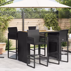 VidaXL 368698 table de jardin Noir