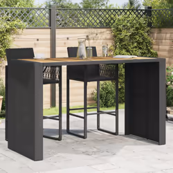 VidaXL 368700 table de jardin Noir