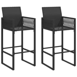 VidaXL 368702 chaise d'extérieur Terrace Siège rembourré Polyuréthane, Acier Noir