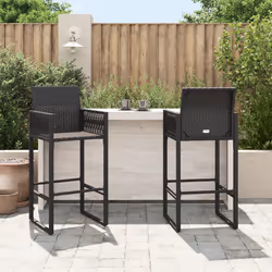 VidaXL 368702 chaise d'extérieur Terrace Siège rembourré Polyuréthane, Acier Noir