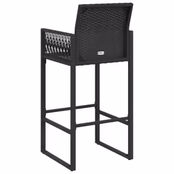 VidaXL 368702 chaise d'extérieur Terrace Siège rembourré Polyuréthane, Acier Noir - Vue supplémentaire 7