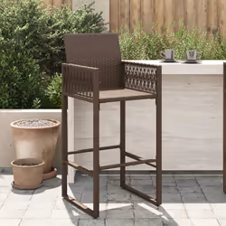 VidaXL 368703 chaise d'extérieur Terrace Siège rembourré Polyuréthane, Acier Marron