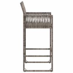 VidaXL 368704 chaise d'extérieur Terrace Siège rembourré Polyuréthane, Acier Gris - Vue supplémentaire 6
