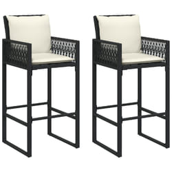 VidaXL 368705 chaise d'extérieur Terrace Siège rembourré Polyuréthane, Acier Crème, Blanc