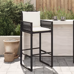 VidaXL 368705 chaise d'extérieur Terrace Siège rembourré Polyuréthane, Acier Crème, Blanc