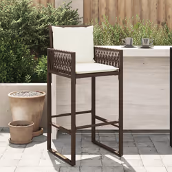 VidaXL 368706 chaise d'extérieur Terrace Siège rembourré Polyuréthane, Acier Crème, Blanc