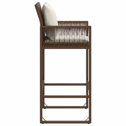 VidaXL 368706 chaise d'extérieur Terrace Siège rembourré Polyuréthane, Acier Crème, Blanc - Vue supplémentaire 6