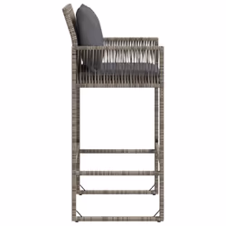 VidaXL 368707 chaise d'extérieur Terrace Siège rembourré Polyuréthane, Acier Gris - Vue supplémentaire 6
