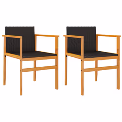 VidaXL 368708, Terrace, Bois d'acacia, Polyuréthane, Acier, Noir, 550 mm, 550 mm, 780 mm
