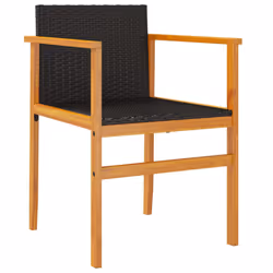 VidaXL 368708 chaise d'extérieur Terrace Bois d'acacia, Polyuréthane, Acier Noir - Vue supplémentaire 4