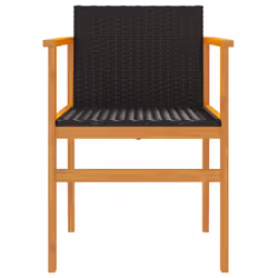 VidaXL 368708 chaise d'extérieur Terrace Bois d'acacia, Polyuréthane, Acier Noir - Vue supplémentaire 5