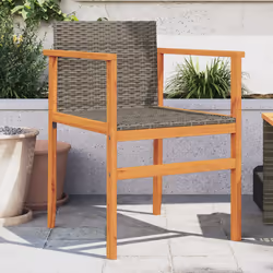 VidaXL 368709 chaise d'extérieur Terrace Bois d'acacia, Polyuréthane, Acier Gris