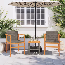 VidaXL 368709 chaise d'extérieur Terrace Bois d'acacia, Polyuréthane, Acier Gris