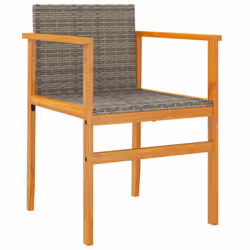 VidaXL 368709 chaise d'extérieur Terrace Bois d'acacia, Polyuréthane, Acier Gris - Vue supplémentaire 4