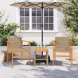 VidaXL 368710 chaise d'extérieur Terrace Bois d'acacia, Polyuréthane, Acier Beige