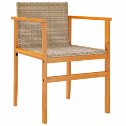 VidaXL 368710 chaise d'extérieur Terrace Bois d'acacia, Polyuréthane, Acier Beige - Vue supplémentaire 4