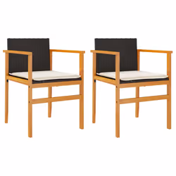 VidaXL 368711, Terrace, Siège rembourré, Bois d'acacia, Polyuréthane, Acier, Crème, Blanc, 550 mm, 550 mm