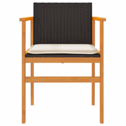 VidaXL 368711 chaise d'extérieur Terrace Siège rembourré Bois d'acacia, Polyuréthane, Acier Crème, Blanc - Vue supplémentaire 5