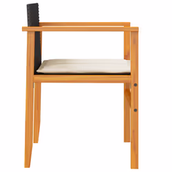 VidaXL 368711 chaise d'extérieur Terrace Siège rembourré Bois d'acacia, Polyuréthane, Acier Crème, Blanc - Vue supplémentaire 6