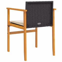 VidaXL 368711 chaise d'extérieur Terrace Siège rembourré Bois d'acacia, Polyuréthane, Acier Crème, Blanc - Vue supplémentaire 7