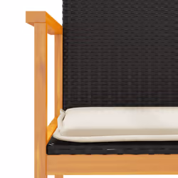 VidaXL 368711 chaise d'extérieur Terrace Siège rembourré Bois d'acacia, Polyuréthane, Acier Crème, Blanc - Vue supplémentaire 8