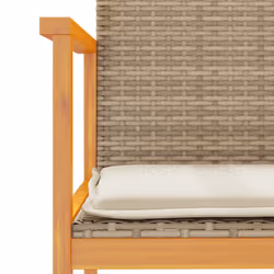VidaXL 368713 chaise d'extérieur Terrace Siège rembourré Bois d'acacia, Polyuréthane, Acier Crème, Blanc - Vue supplémentaire 8