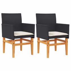 VidaXL 368714, Terrace, Siège rembourré, Bois d'acacia, Polyuréthane, Acier, Crème, Blanc, 520 mm, 620 mm