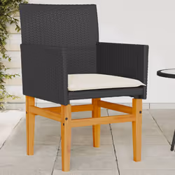 VidaXL 368714 chaise d'extérieur Terrace Siège rembourré Bois d'acacia, Polyuréthane, Acier Crème, Blanc