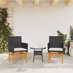 VidaXL 368714 chaise d'extérieur Terrace Siège rembourré Bois d'acacia, Polyuréthane, Acier Crème, Blanc