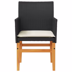 VidaXL 368714 chaise d'extérieur Terrace Siège rembourré Bois d'acacia, Polyuréthane, Acier Crème, Blanc - Vue supplémentaire 5