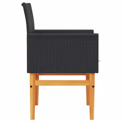 VidaXL 368714 chaise d'extérieur Terrace Siège rembourré Bois d'acacia, Polyuréthane, Acier Crème, Blanc - Vue supplémentaire 6