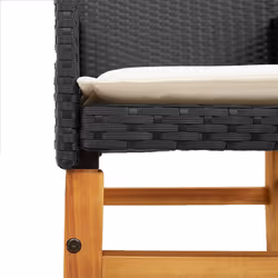 VidaXL 368714 chaise d'extérieur Terrace Siège rembourré Bois d'acacia, Polyuréthane, Acier Crème, Blanc - Vue supplémentaire 8
