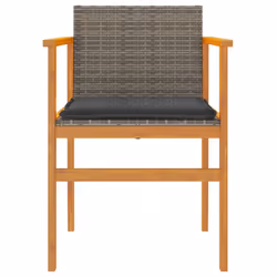 VidaXL 368715 chaise d'extérieur Terrace Siège rembourré Bois d'acacia, Polyuréthane, Acier Gris - Vue supplémentaire 5