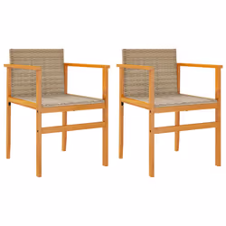 VidaXL 368716, Terrace, Siège rembourré, Bois d'acacia, Polyuréthane, Acier, Crème, Blanc, 520 mm, 620 mm