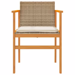 VidaXL 368716 chaise d'extérieur Terrace Siège rembourré Bois d'acacia, Polyuréthane, Acier Crème, Blanc - Vue supplémentaire 5