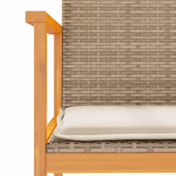 VidaXL 368716 chaise d'extérieur Terrace Siège rembourré Bois d'acacia, Polyuréthane, Acier Crème, Blanc - Vue supplémentaire 8