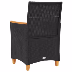VidaXL 368717 chaise d'extérieur Terrace Siège rembourré Bois d'acacia, Polyuréthane, Acier Crème, Blanc - Vue supplémentaire 7