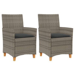 VidaXL 368718 chaise d'extérieur Terrace Siège rembourré Bois d'acacia, Polyuréthane, Acier Gris