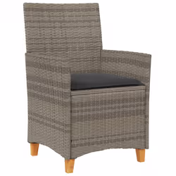 VidaXL 368718 chaise d'extérieur Terrace Siège rembourré Bois d'acacia, Polyuréthane, Acier Gris - Vue supplémentaire 4