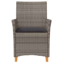 VidaXL 368718 chaise d'extérieur Terrace Siège rembourré Bois d'acacia, Polyuréthane, Acier Gris - Vue supplémentaire 5