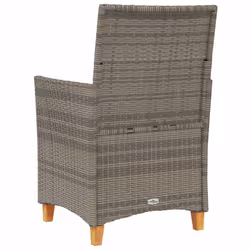 VidaXL 368718 chaise d'extérieur Terrace Siège rembourré Bois d'acacia, Polyuréthane, Acier Gris - Vue supplémentaire 7