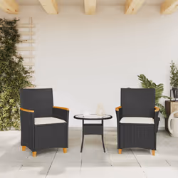 VidaXL 368720 chaise d'extérieur Terrace Siège rembourré Bois d'acacia, Polyuréthane, Acier Crème, Blanc