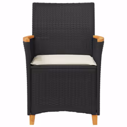 VidaXL 368720 chaise d'extérieur Terrace Siège rembourré Bois d'acacia, Polyuréthane, Acier Crème, Blanc - Vue supplémentaire 5