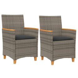 VidaXL 368721 chaise d'extérieur Terrace Siège rembourré Bois d'acacia, Polyuréthane, Acier Gris