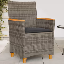 VidaXL 368721 chaise d'extérieur Terrace Siège rembourré Bois d'acacia, Polyuréthane, Acier Gris