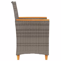 VidaXL 368721 chaise d'extérieur Terrace Siège rembourré Bois d'acacia, Polyuréthane, Acier Gris - Vue supplémentaire 6