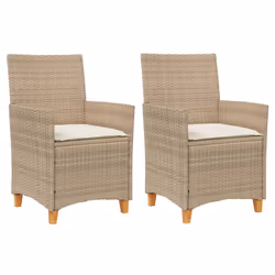 VidaXL 368722, Terrace, Siège rembourré, Bois d'acacia, Polyuréthane, Acier, Crème, Blanc, 590 mm, 610 mm