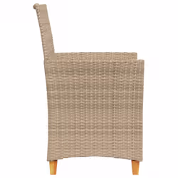 VidaXL 368722 chaise d'extérieur Terrace Siège rembourré Bois d'acacia, Polyuréthane, Acier Crème, Blanc - Vue supplémentaire 6