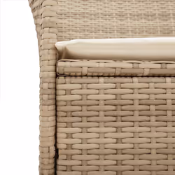 VidaXL 368722 chaise d'extérieur Terrace Siège rembourré Bois d'acacia, Polyuréthane, Acier Crème, Blanc - Vue supplémentaire 8
