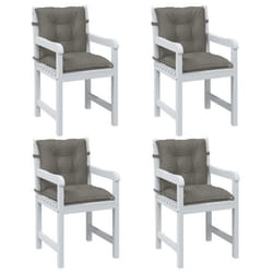 vidaXL Coussins de chaise à dossier bas lot de 4 gris foncé mélangé 4002383